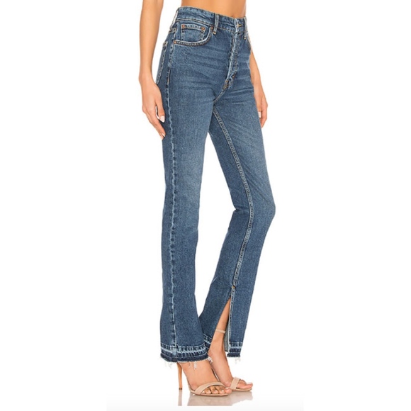 split hem bootcut jeans